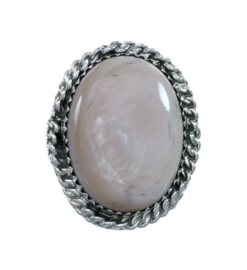 Pink Shell Navajo Sterling Silver Ring Size 6 NN20197